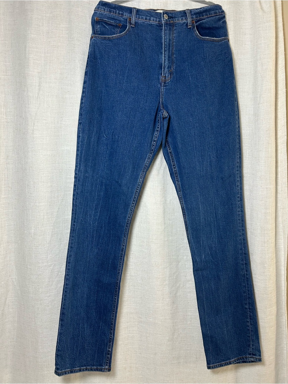 Abercrombie & Fitch Medium Blue High-Rise Slim Jeans